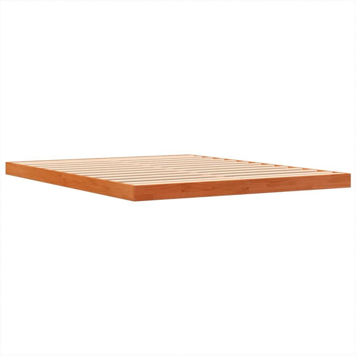 VIDAXL Cadre de lit sans matelas cire marron 150x200cm bois pin massif