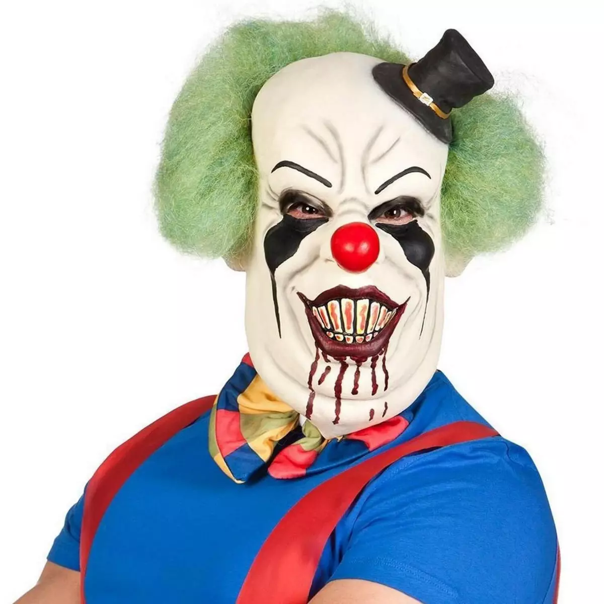 Boland Masque latex Clown de l'horreur luxe avec cheveux