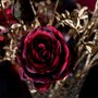 Paris Prix Branche Artificielle Rosier  3 Fleurs  112cm Or & Rouge