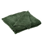 Paris Prix Plaid Uni Chenille  Bradly  130x170cm Vert Foncé