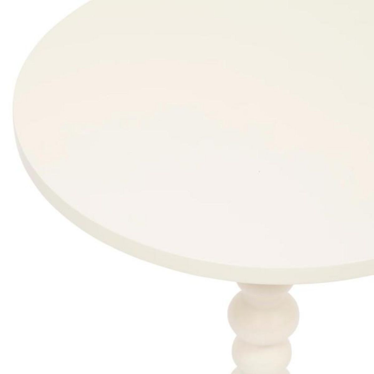 ATMOSPHERA Table d'Appoint Ronde  Alix  50cm Ivoire
