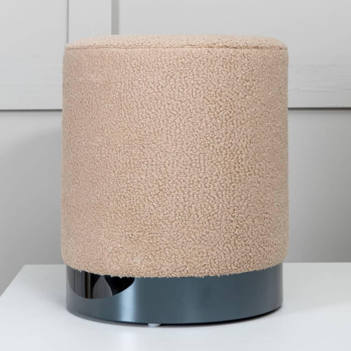 Venture Home Venture Home Pouf Benji 35x35x42,5 cm Teddy Beige et noir
