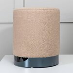 Venture Home Venture Home Pouf Benji 35x35x42,5 cm Teddy Beige et noir