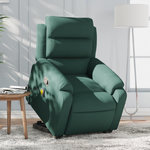 VIDAXL Fauteuil de massage inclinable Vert fonce Velours