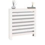 Voir la diapositive 4 : VIDAXL Cache-radiateur Blanc 79,5x19x84 cm Bois massif de pin