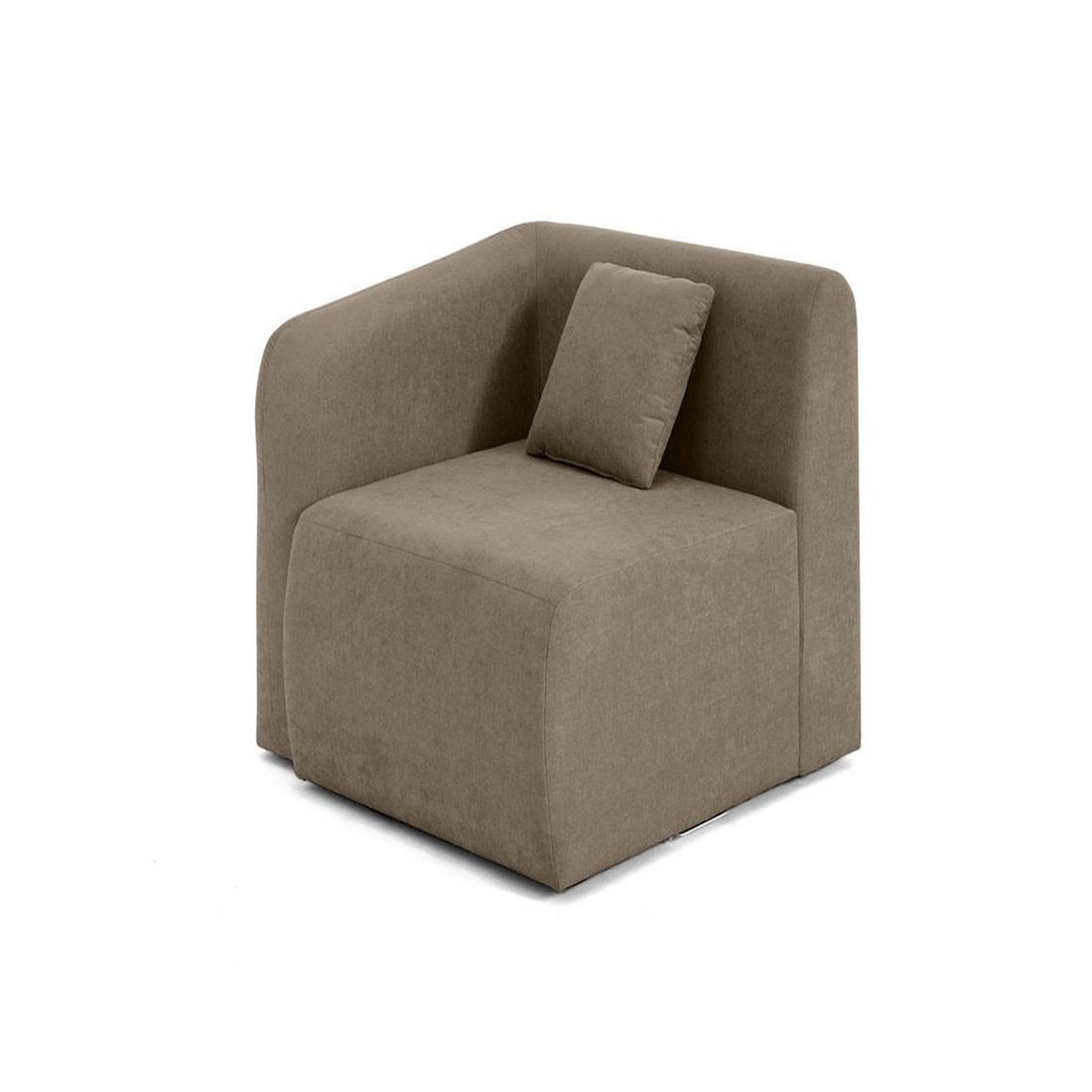 Voir la diapositive 1 : LISA DESIGN Ikare - module d'assise d'angle gauche - en tissu