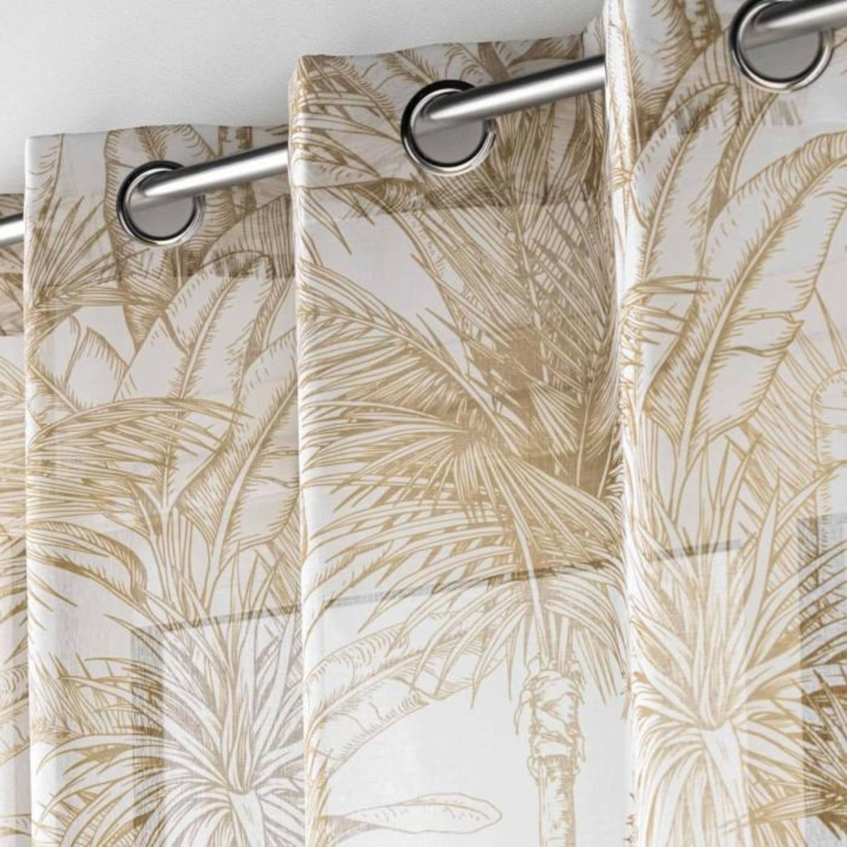 Paris Prix Rideau Voilage à Œillets  Dune  140x240cm Naturel