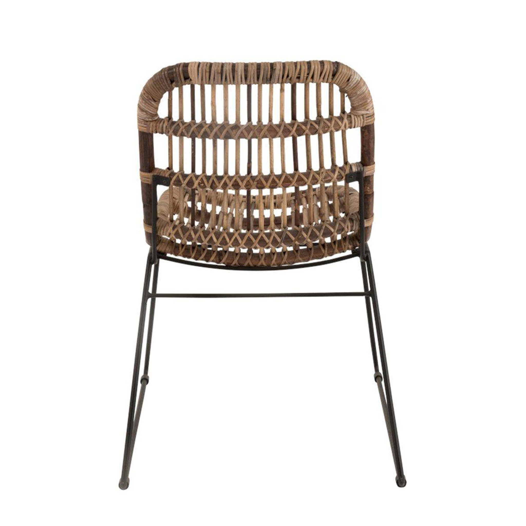 Voir la diapositive 3 : J-LINE Chaise design  billie  85cm naturel