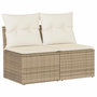 Voir la diapositive 2 : VIDAXL Salon de jardin avec coussins 2 pcs beige resine tressee acacia