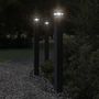 Voir la diapositive 1 : VIDAXL Lampadaires d'exterieur avec capteur 3 pcs noir 110cm aluminium