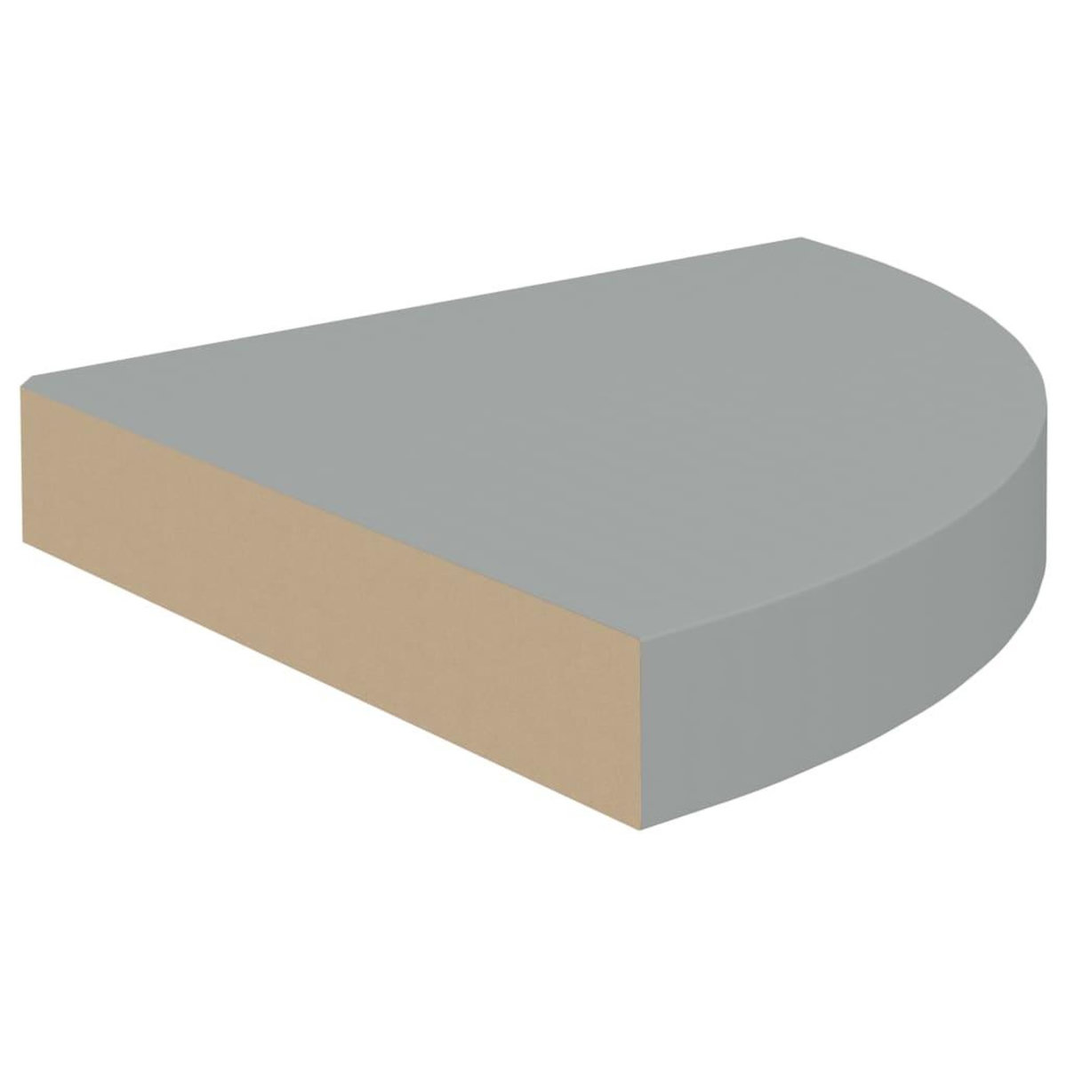 VIDAXL Etagere d'angle flottante gris 25x25x3,8 cm MDF