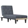 Voir la diapositive 2 : VIDAXL Chaise longue gris fonce velours