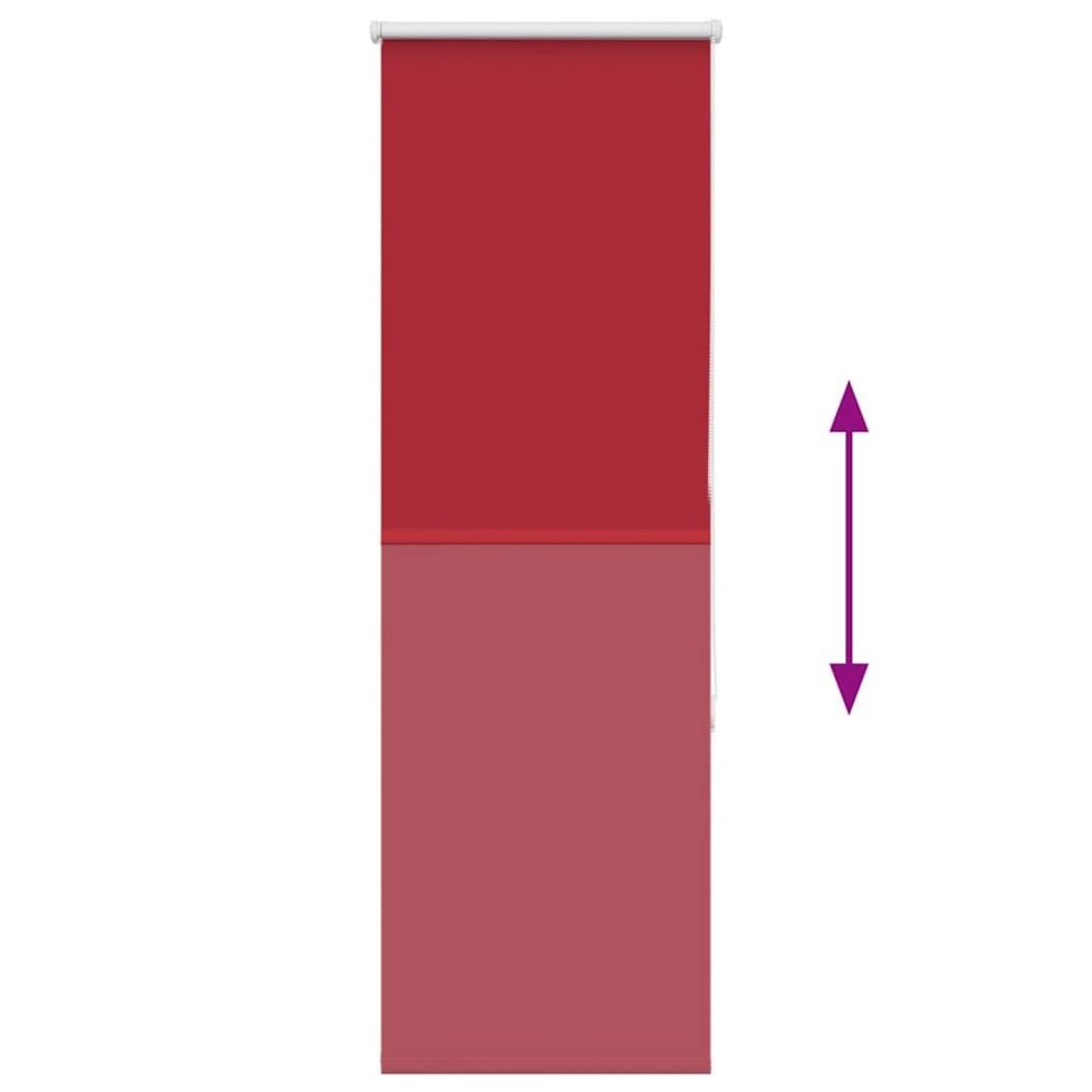VIDAXL Store enrouleur occultant rouge largeur du tissu 35,7 cm