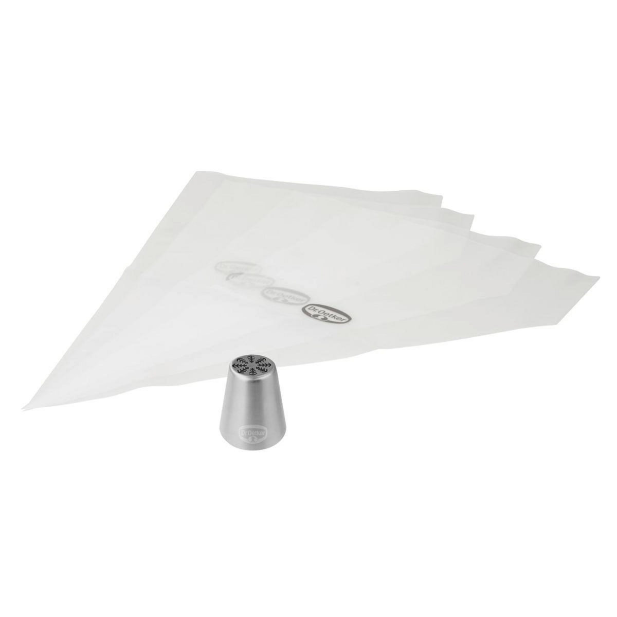 DR.OETKER Lot de 4 poches à douille et embout cristal de glace en inox Dr.Oetker Baker Edition