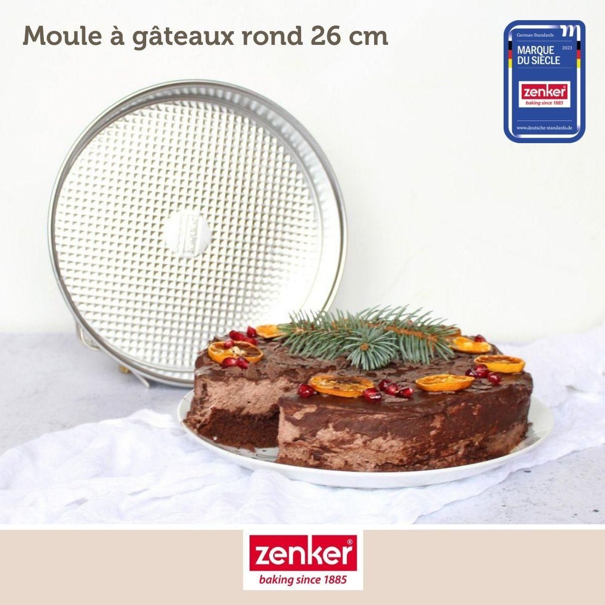 ZENKER Set pâtisserie avec moule à manqué 26,3 cm, 2 bols à mixer, verre mesureur et spatule Zenker