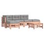Voir la diapositive 2 : VIDAXL Salon de jardin 6 pcs avec coussins bois massif Douglas