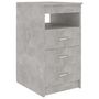 Voir la diapositive 2 : VIDAXL Armoire a tiroirs Gris beton 40x50x76 cm Bois d'ingenierie