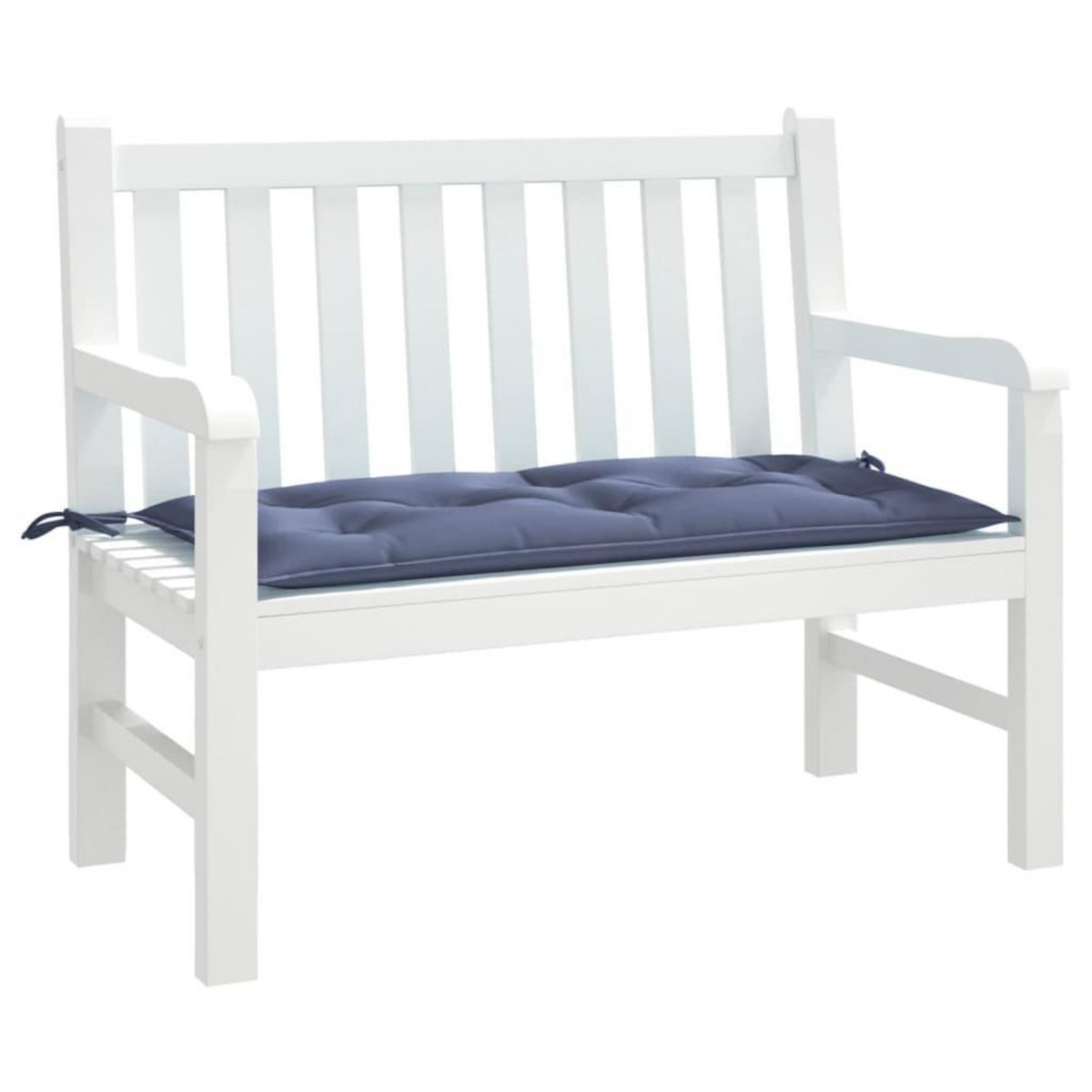 VIDAXL Coussin de banc de jardin bleu marine 110x50x7 cm tissu oxford