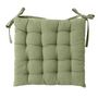 Voir la diapositive 2 : Paris Prix Galette de Chaise Piquée Uni  Panama  38x38cm Vert Olive