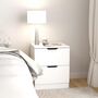 Voir la diapositive 3 : VIDAXL Tables de chevet 2 pcs blanc 40x40x50 cm bois d'ingenierie