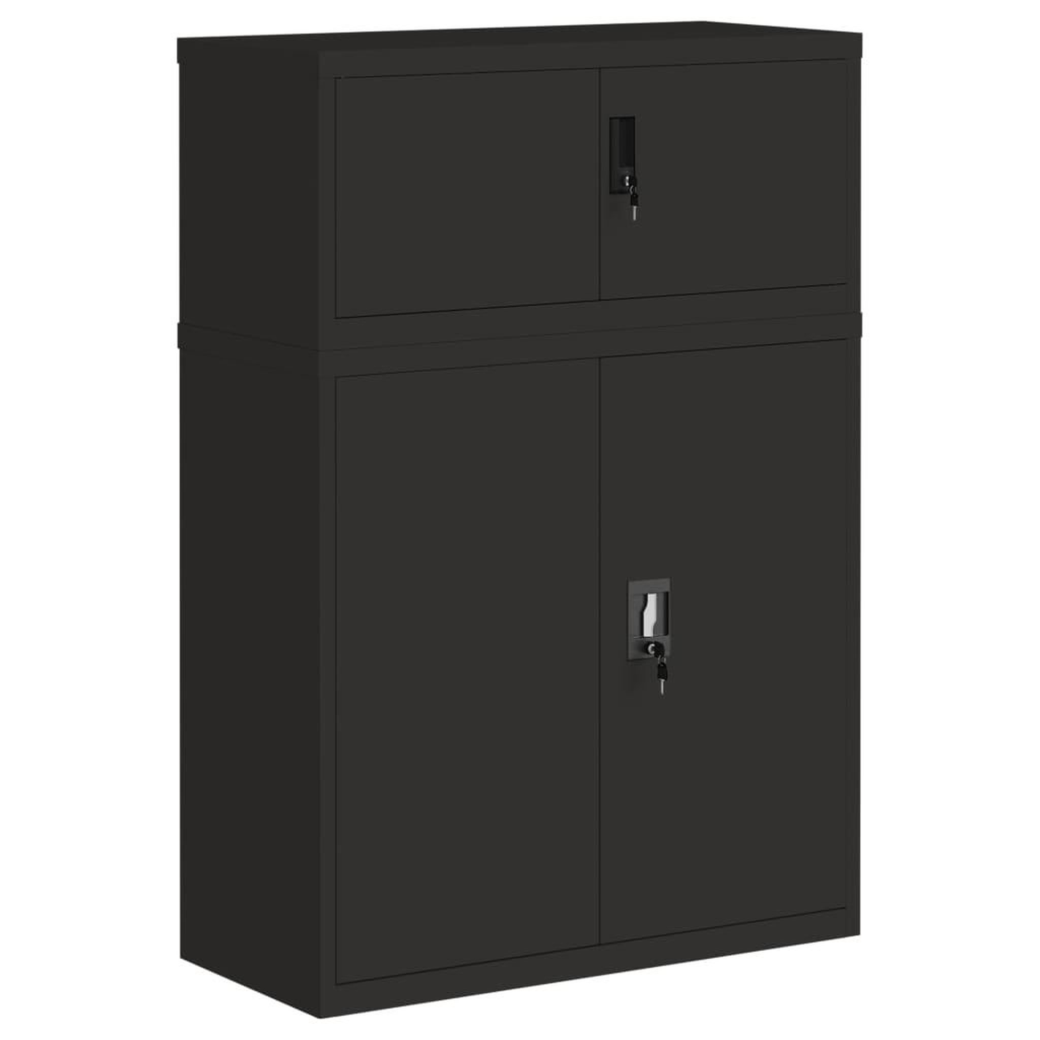 Voir la diapositive 2 : VIDAXL Classeur noir 90x40x130 cm acier
