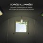 Voir la diapositive 5 : OUTSUNNY Tente de camping 3-4 pers. étanchéité 3000 mm chambre salon sac gris