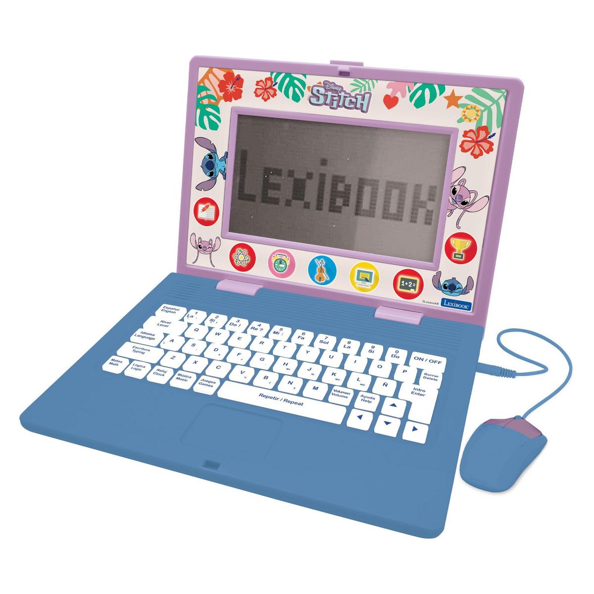 Lexibook Ordinateur éducatif bilingue Stitch (EN/ES)