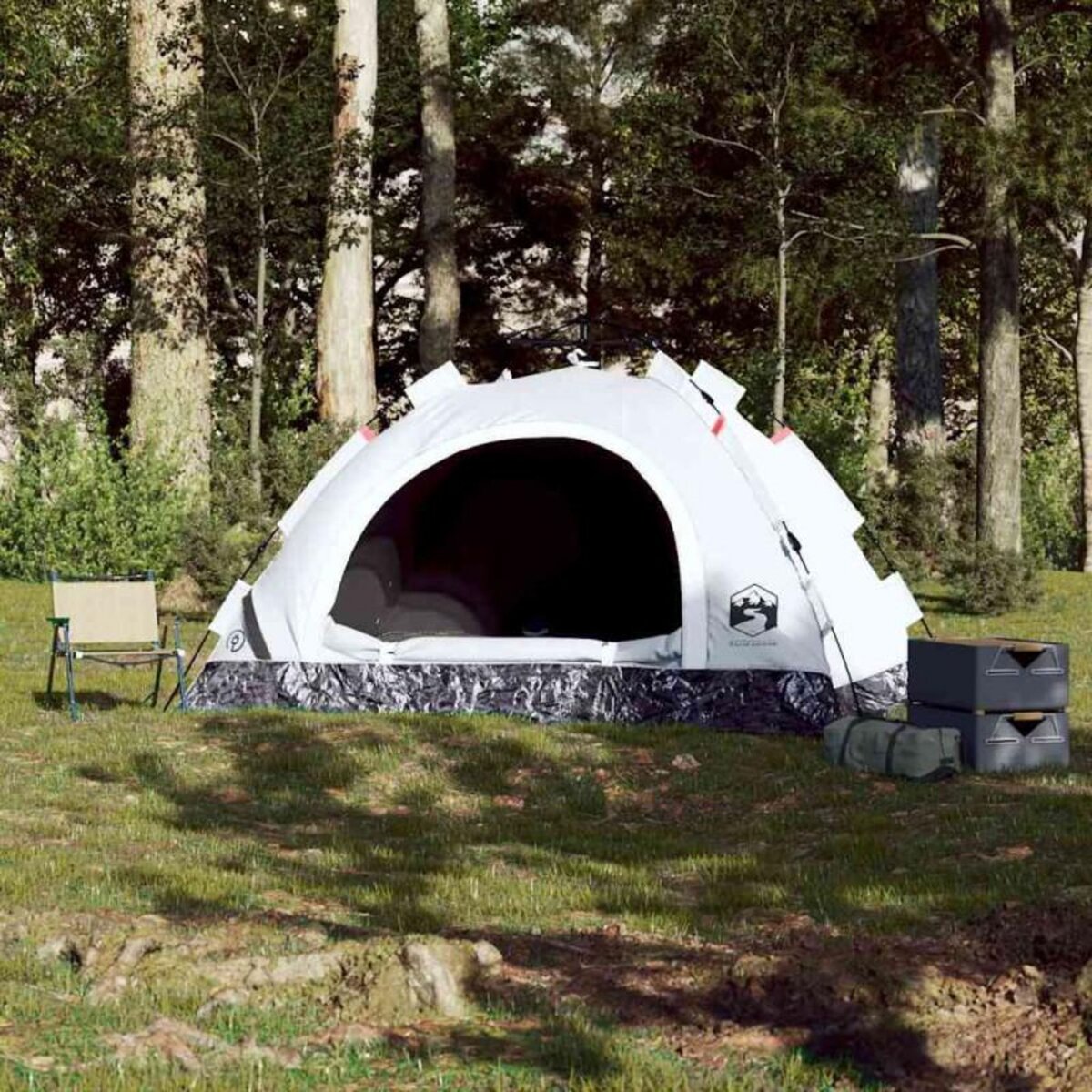VIDAXL Tente de camping 4 personnes tissu occultant libération rapide