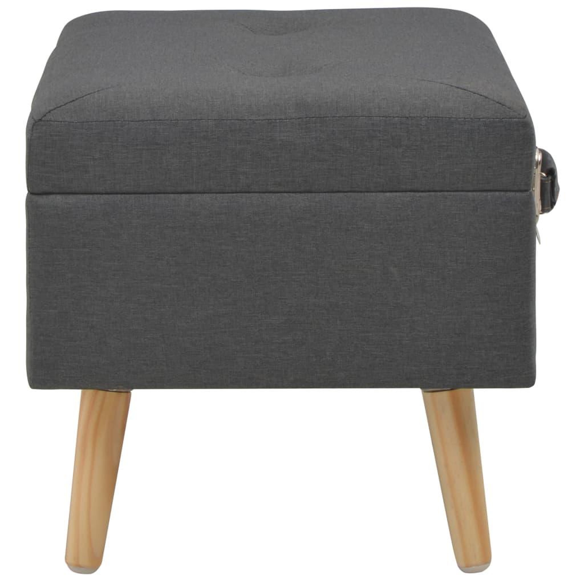 Voir la diapositive 4 : VIDAXL Tabourets de rangement lot de 3 Gris fonce Tissu