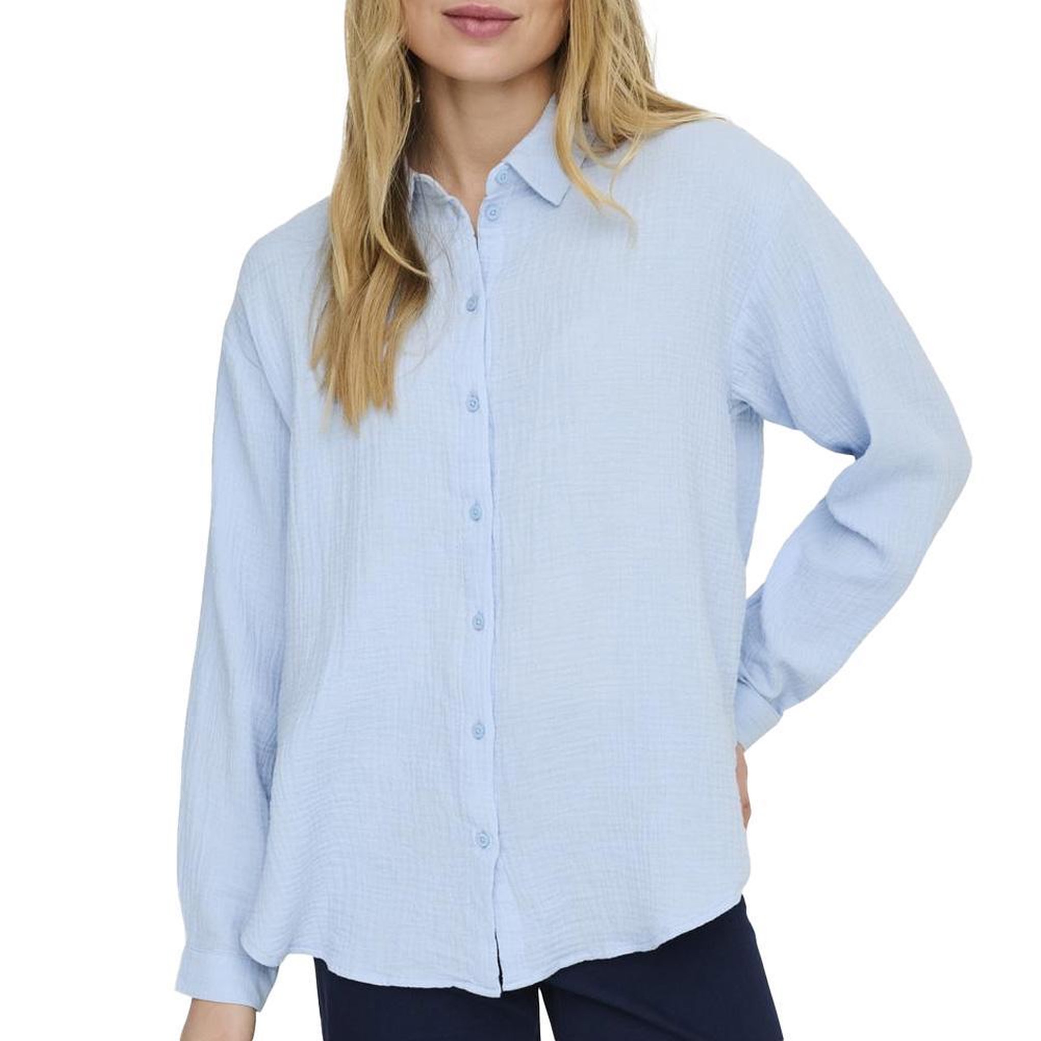 JACQUELINE DE YONG Chemise Bleu Femme JDY Theis. Coloris disponibles : Bleu