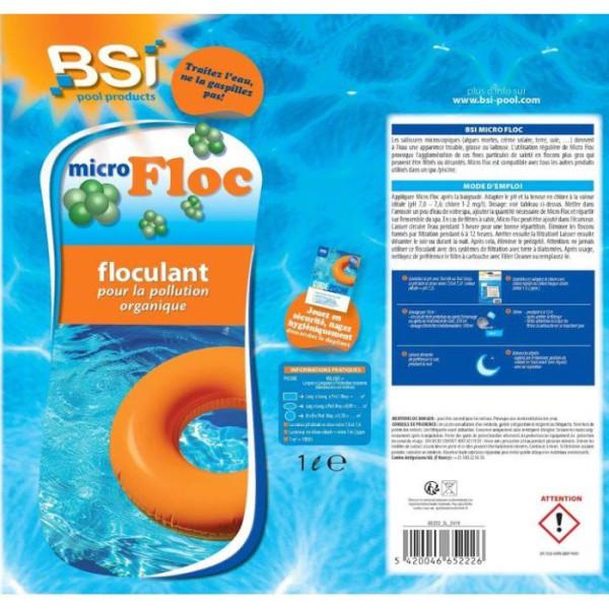Voir la diapositive 2 : Bsi Traitement sans chlore piscine - bsi - poolsan recharge - 400 g - régénérateur - désinfection eau - piscine & spa