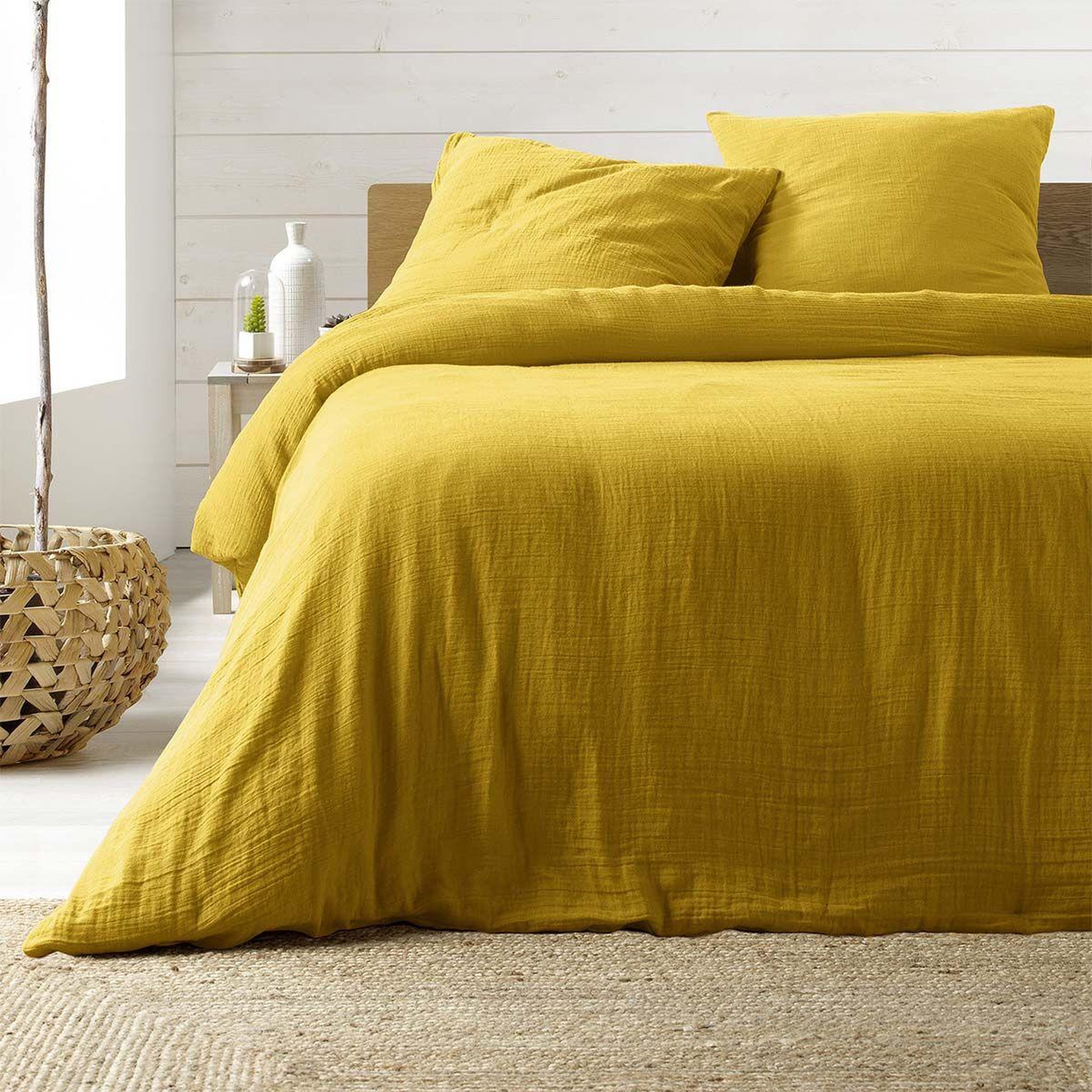 Douceur d'Intérieur Parure de lit 3 pièces  angelia  240x220cm jaune
