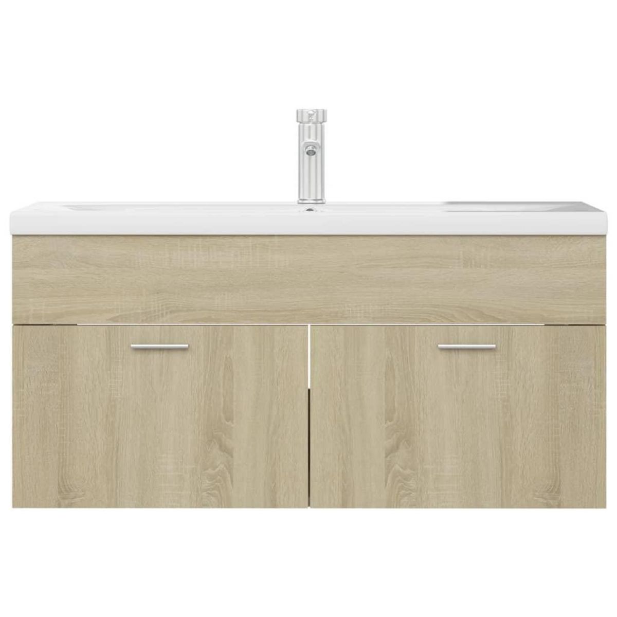 VIDAXL Armoire d'evier avec lavabo integre Chene sonoma Agglomere