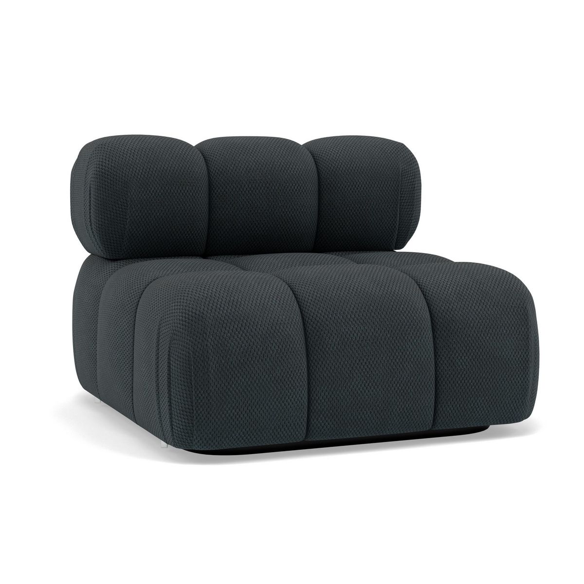 LISA DESIGN Ruby - module d'assise sans accoudoirs en velours texturé