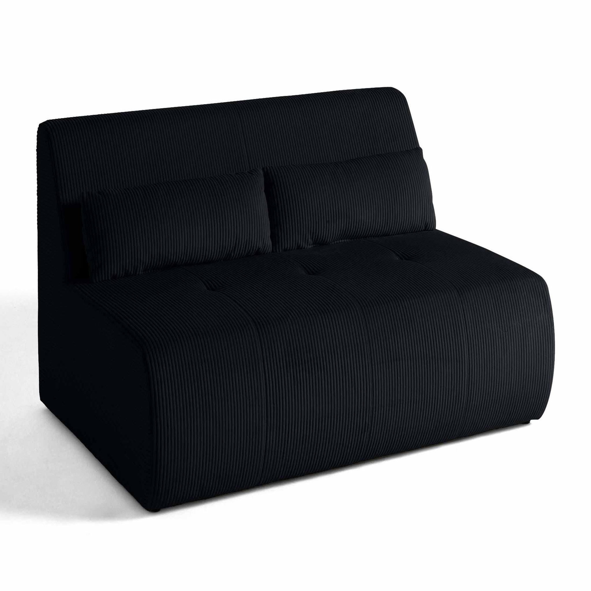 Voir la diapositive 2 : LISA DESIGN Onyx - canapé droit 2 places - en velours côtelé