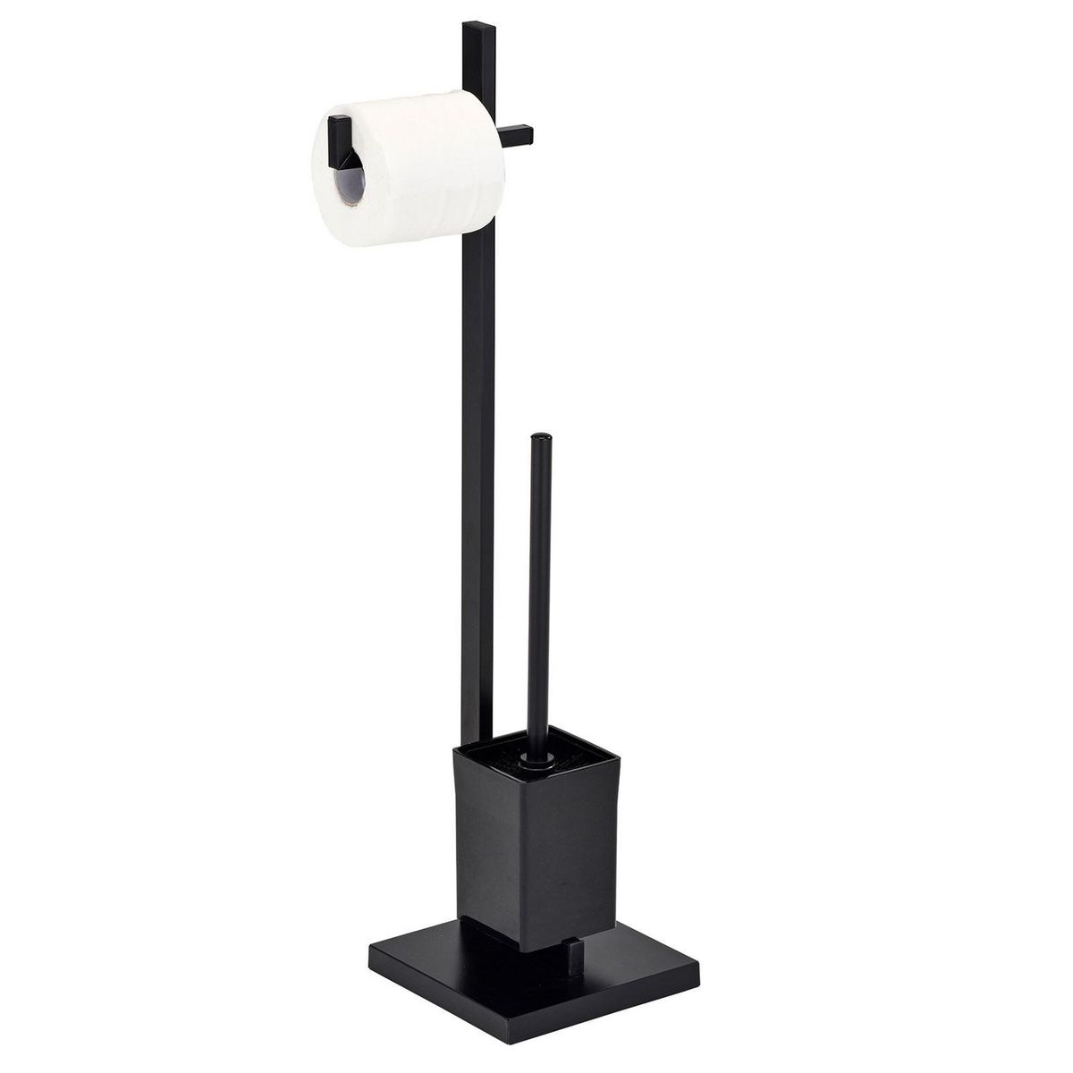 IDIMEX Porte-papier toilette YUMA avec brosse et support, en métal