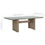 Voir la diapositive 6 : VIDAXL Table a manger Marron 200x100x74 cm Verre et resine tressee
