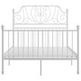 Voir la diapositive 3 : VIDAXL Cadre de lit sans matelas blanc metal 120x200 cm