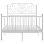 Voir la diapositive 3 : VIDAXL Cadre de lit sans matelas blanc metal 120x200 cm