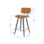 Voir la diapositive 4 : Rendez vous déco Lot de 2 chaises pour îlot central 66 cm en cuir synthétique camel-Texas