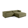 Voir la diapositive 5 : LISA DESIGN Ela - canapé d'angle droit 4 places - en tissu velours relief