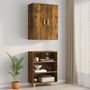 Voir la diapositive 3 : VIDAXL Armoire murale suspendue Chene fume 69,5x34x90 cm