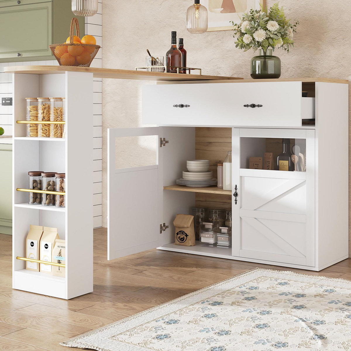 MERAX Table de bar rectangulaire