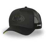 CAPSLAB Casquette trucker avec filet en sergé de coton DC Comics Logo. Coloris disponibles : Noir