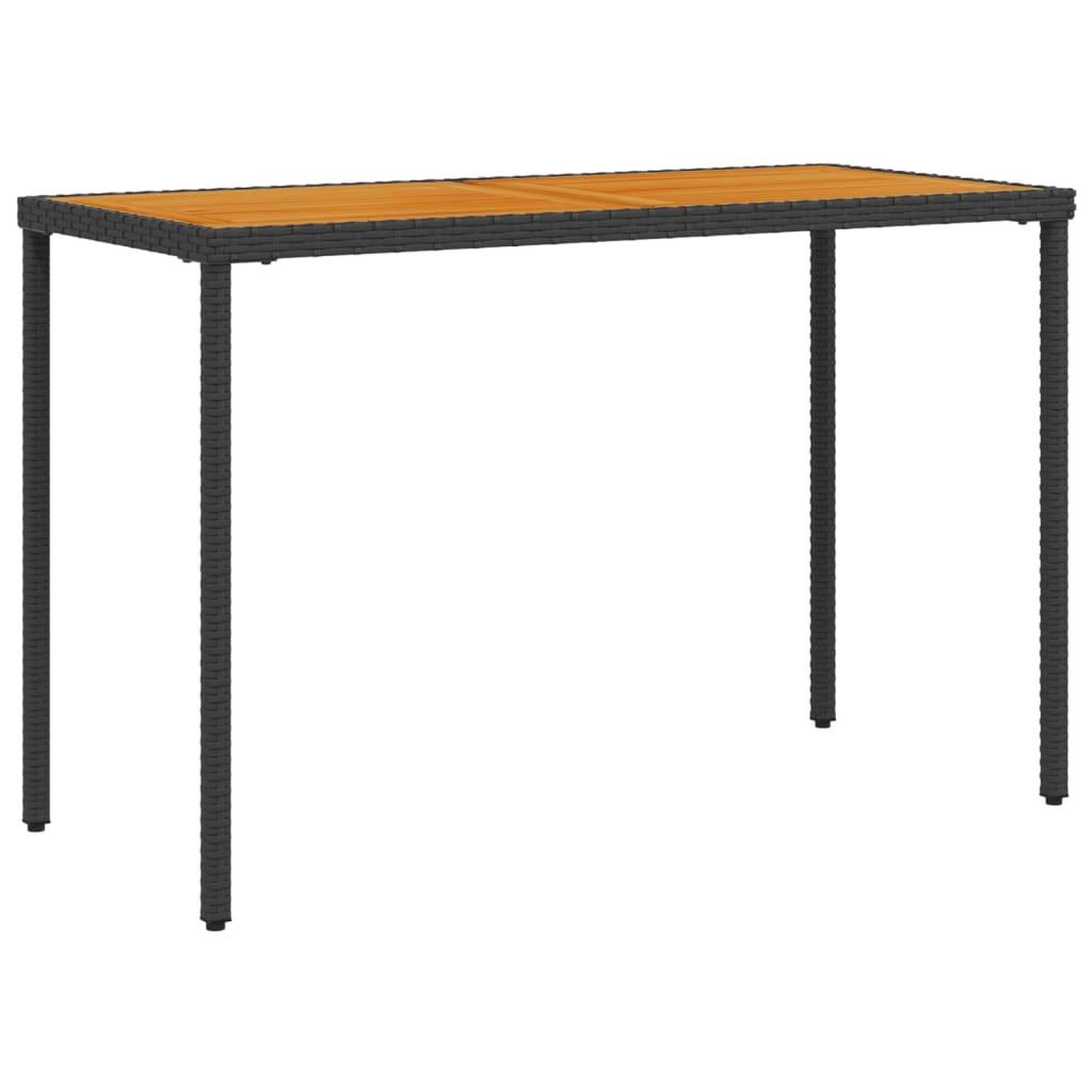 Voir la diapositive 2 : VIDAXL Table de jardin avec dessus en bois d'acacia noir 115x54x74 cm