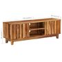 Voir la diapositive 6 : VIDAXL Meuble TV Bois massif de Sesham 118 x 30 x 40 cm