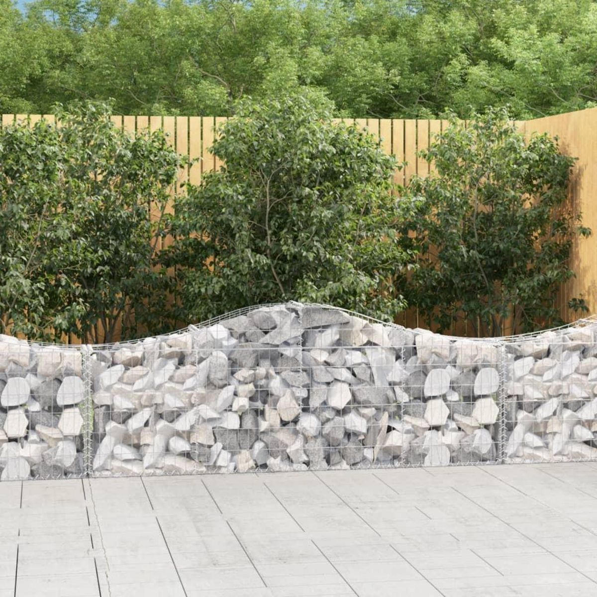 VIDAXL Paniers a gabions arques 20 pcs 200x30x60/80 cm Fer galvanise