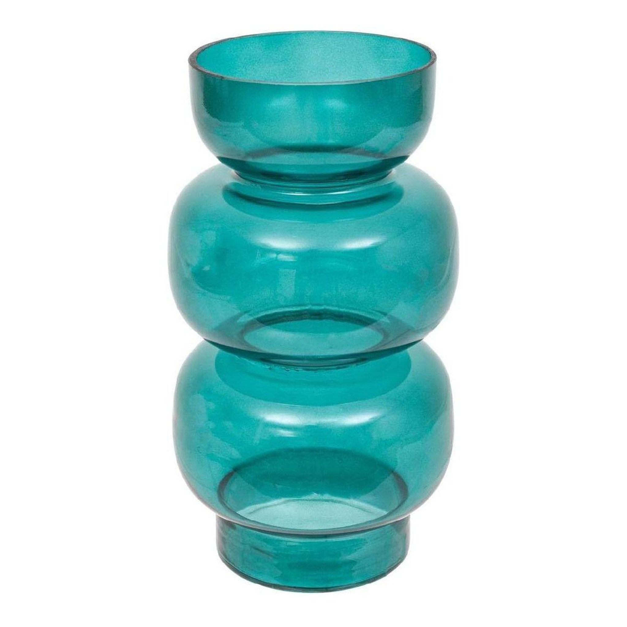 ATMOSPHERA Vase design  be vintage  25cm bleu canard