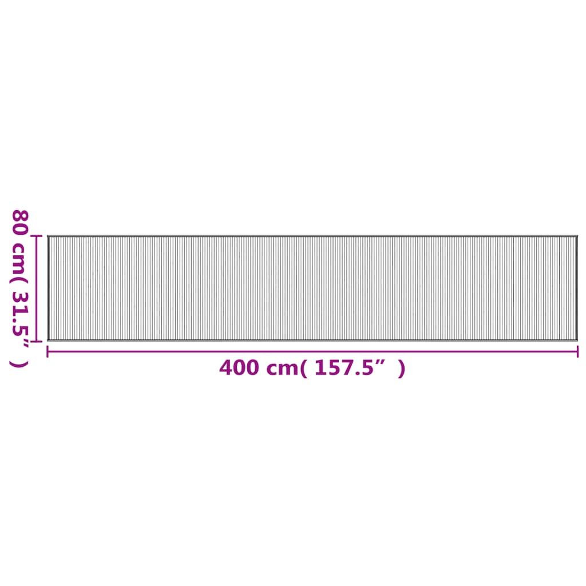 Voir la diapositive 6 : VIDAXL Tapis rectangulaire marron 80x400 cm bambou