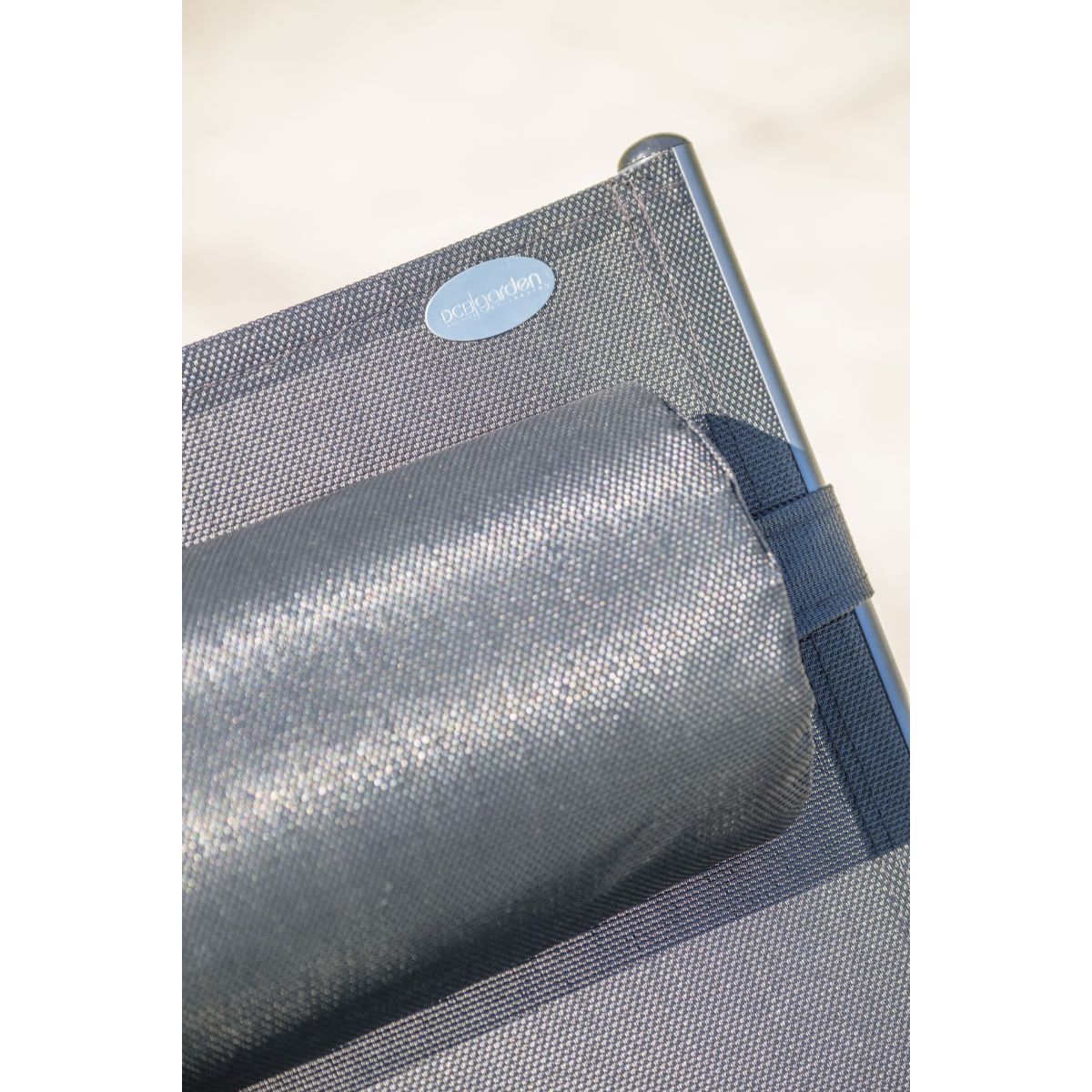 DCB GARDEN Lot de 2 bains de soleil - Aluminium et textilène - Noir